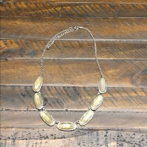 Shimmery silver boutique statement necklace